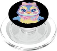 Blue Penguin Portrait Animal Lover Graphic Pink Glasses PopSockets PopGrip for MagSafe