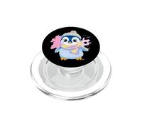 Blue Penguin Winter Portrait Lover Graphic Pastel Scarf PopSockets PopGrip for MagSafe