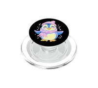 Blue Penguin Winter Portrait Lover Graphic Pink Scarf Bird PopSockets PopGrip for MagSafe