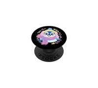 Blue Penguin Winter Portrait Lover Graphic Yellow Pink Scarf PopSockets Adhesive PopGrip