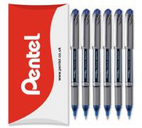 (Blue) Pentel Energel BL27 Liquid Gel Ink Rollerball Pen - 0.7mm - Pack of 6 in Pillow Packaging