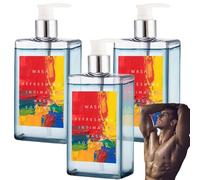 Blue Perfume Scent Refresh Intimate Wash for Men,Men's Intimate Wash, pH Balanced Refreshing Cleanser, Skin Nourishing Long Lasting Fresh Fragrance for Sensitive Skin (3 pcs)