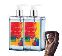 Blue Perfume Scent Refresh Intimate Wash for Men,Men's Intimate Wash, pH Balanced Refreshing Cleanser, Skin Nourishing Long Lasting Fresh Fragrance for Sensitive Skin (2 pcs)