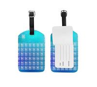 Blue Periodic Element Table Luggage Tags Leather Travel Suitcase Baggage Tag 1 Piece