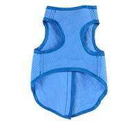 Blue Pet Puppy Dog Cooling Vest, S - Summer Water Absorbent Soak Jacket, Reusable Protective Coat
