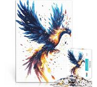 Blue Phoenix in Flight1000 Piece Jigsaws for Adults Challenging Game and Family Play Fun at Home Activities, Birthday Present,Travel Gifts, 38x26cm