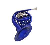 Blue Piccolo MiNi French Horn Bb Key Pocket Engraving Box