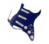 Blue Pickguard With White Dual Hot Rail Humbucker Pickup Versatility Pre-wired Pickguard For For ST Guitar Guitar Replacement Parts