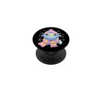 Blue Pig Portrait Animal Lover Graphic Pink Glasses Floral PopSockets Adhesive PopGrip