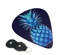 Blue Pineapple Guitar Picks 6-Pack - Pick Set (0.46mm / 0.71mm / 0.96mm) Suitable For Guitar And Ukulele Playing