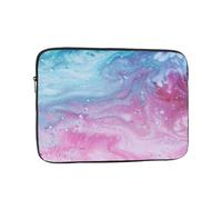 Blue Pink and Purple Pastel Colors Print Laptop Sleeve, Compact Portable Protection for 17 inch Devices, Pad Tablet, Work, Travel & Office Use