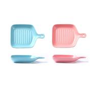 Blue & Pink Ceramic Bake & Serve Set - 2 Oven-Safe Casserole Dishes for Cooking & Serving, Pastel Oven-to-Table Bakeware Gift Set