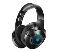 (Blue) Pink Colorful Cat Ear Bluetooth Headphone with Mic Rainbow Light Hi-Fi Sound Folding Audio/TF/USB Connection