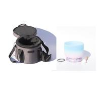 Blue Pink Crystal Singing Bowl Yoga Bowl Buddhist Sound Bowl for Stress Relief Sound Therapy Music Bowl 8/9/10 Inch with Bag (9 inch)