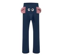 Blue Pink Elephant Pants Men Funny Pyjama Bottoms Novelty 3D Cute Animal Flannel PJS Shorts with Long Nose and Big Ears Soft Loose Nightwear Loungewear Fleece Trousers Prank Couple Strange Pyjamas 3xl