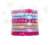 Blue & Pink Hair Ties for Thick Hair, Grab & Go Ponytail Holders, 8 Pack, Prim Pastel, Thick No-Crease Bands with Strong Hold, Damage-Free Design, Soft Stylish Blend | L. Erickson