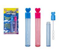 Blue & Pink Heart-Lid Bubble Tubes - Pack of 2 - Strong Bubble Liquid for Long-Lasting Fun