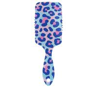 Blue-pink Leopard Print anti static brush for long hair women Designed scalp massager for long hair with Ergonomic handle cepillo para cabello de mujer