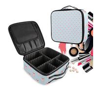 Blue Pink Pig Make Up Bag Toiletry Case Zipper Makeup Cosmetic Bags Organizer Pouch for Free Compartment Women Girls