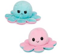 (blue & pink) Plush Octopus Reversible Cute Flip Soft Toy Gift Happy Sad Pink Blue Mood Teddy