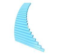 Blue Pink Right Hand 22 Pipes Plastic Panpipes G Key Pan Pipes Handmade Folk Musical Instruments(Color:Blue)