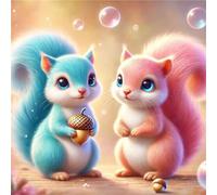 Blue Pink Squirrel Jigsaw Puzzles for Adults 300 Pieces Hard Difficult Challenging puzzles for adults 300 pcs DIY Decoration Puzzle for Wall Decor Gifts