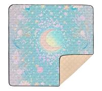 Blue-Pink Tarot Astrology Cute Foldable Baby Play mat Foldable for Indoor Outdoor Comfortable Foldable Playroom Activity Mat for Baby Toddler Infant, 50'' x 50''para juegos de