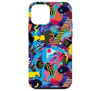 Blue Pink Yellow Retro 80s 90s Electric Chaos Pattern Case for iPhone 12 mini