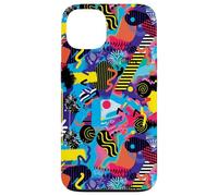 Blue Pink Yellow Retro 80s 90s Electric Chaos Pattern Case for iPhone 13