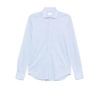 Blue Piqué Weave Shirt - male - Xacus - Casual Shirts - Blue - L - Shirts L