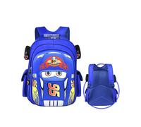 (Blue) Pixar Cars Lightning Mcqueen Kids Backpack Student Large Capacity School Bag