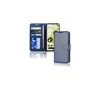 (Blue) Pixel 6 Pro Wallet Case, Flip Protective Cover with Card Holder, Stand and Wrist Strap - PU Leather with Magnetic Closure For Google Pixel 6 Pro