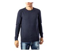 Blue Plain Knitwear Long Sleeves Cotton - male - Jack & Jones - Round-neck Knitwear - Blue - 2XL - Knitwear 2XL