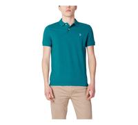 Blue Plain Polo Button Fastening 100% Cotton - male - U.S. Polo Assn. - Polo Shirts - Blue - S - Tops S