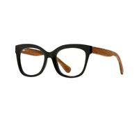 Blue Planet - cat eye glasses for women men blue light blocking glasses cat eye frames blue light blockers, Walnut Onyx, 50mm