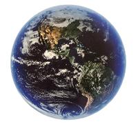 Blue Planet Earth 1000 Piece Round Jigsaw Puzzle for Adults, Circle Shape with Lettered Back, Space Theme Wall Art Decor 27"x27" Round