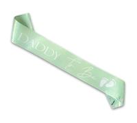 Blue Planet Fancy Dress Baby Shower Sash Daddy to Be Satin for Neutral Unisex Mint Sage Green Botanical Baby Shower Favours Decoration Sashes Gifts for Her