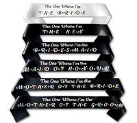 Blue Planet Fancy Dress Team Bride Sashes Hen Party Sash The One Where Black Satin for Women Girls Wedding Bachelorette Parties (Mother of the Groom)