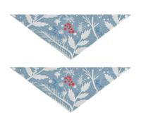 Blue Plants Dog Scarf Wear Resistant and 2 Pcs for a Gift Pets of Various Sizes 30 × 12 2in