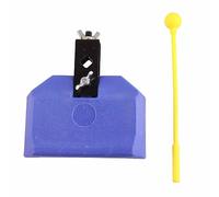 Blue Plastic Percussion Block Drum Kit Accessory 13.5x12.5x4cm - Crisp Sound, Durable Environmentally Friendly Material, Easy Clamp Attachment for Latin & Rack Tom Drums
