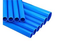 Blue Plastic PVC Rigid Round Tube 1M High Impact Drainage Pipe OD 20-40mm for DIY(20MM)