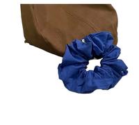 Blue Pleated Large Intestine Circle Sweet Girls Tie Ponytail Temperament Headband White Hundred Pills Hair Rope