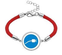 Blue Plug Cable Charging Cable Pattern Lucky Red String Bracelet Rope Bracelet Handmade