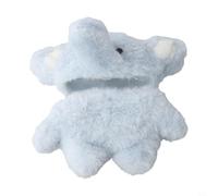 Blue Plush Elephant Headphone Pouch for AirPods 4 Pro 3 2 1 - Cute 3D Design Soft Silicone Inner - Carrying Pouch (4)