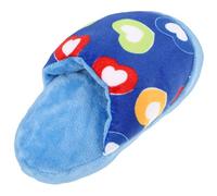 Blue Plush Slipper Shaped Dog Chewing for Small and Medium Dogs, Interactive Reward for Training and Playing, Funny Puppy to Anxiety and Boredom