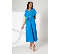 Blue Pocket Detail Tie Waist Midi Dress Principles Cobalt 12