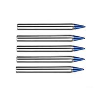 Blue Pointed Welding Tips for Soldering Irons, 30W-150W External Heat Copper Tips, 5-Piece Set with Blue-Silver Finish, Compatible with Stan(5PCS 80W)