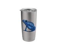 Blue Poison Dart Frog Funny Realistic Blue Poison Dart Frog Stainless Steel Insulated Tumbler