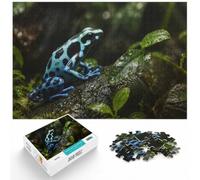 Blue Poison Dart Frog on Leaf, Classic Puzzle, 1000 Pieces, 1000pcs (40x28cm)