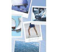 Blue Polaroid Figure It Out Mood Board, Ice Skating Journal, Figure Skating Training Logbook, Cute Paperback Diary Lined Notebook, 6” x 9”, 120 pages